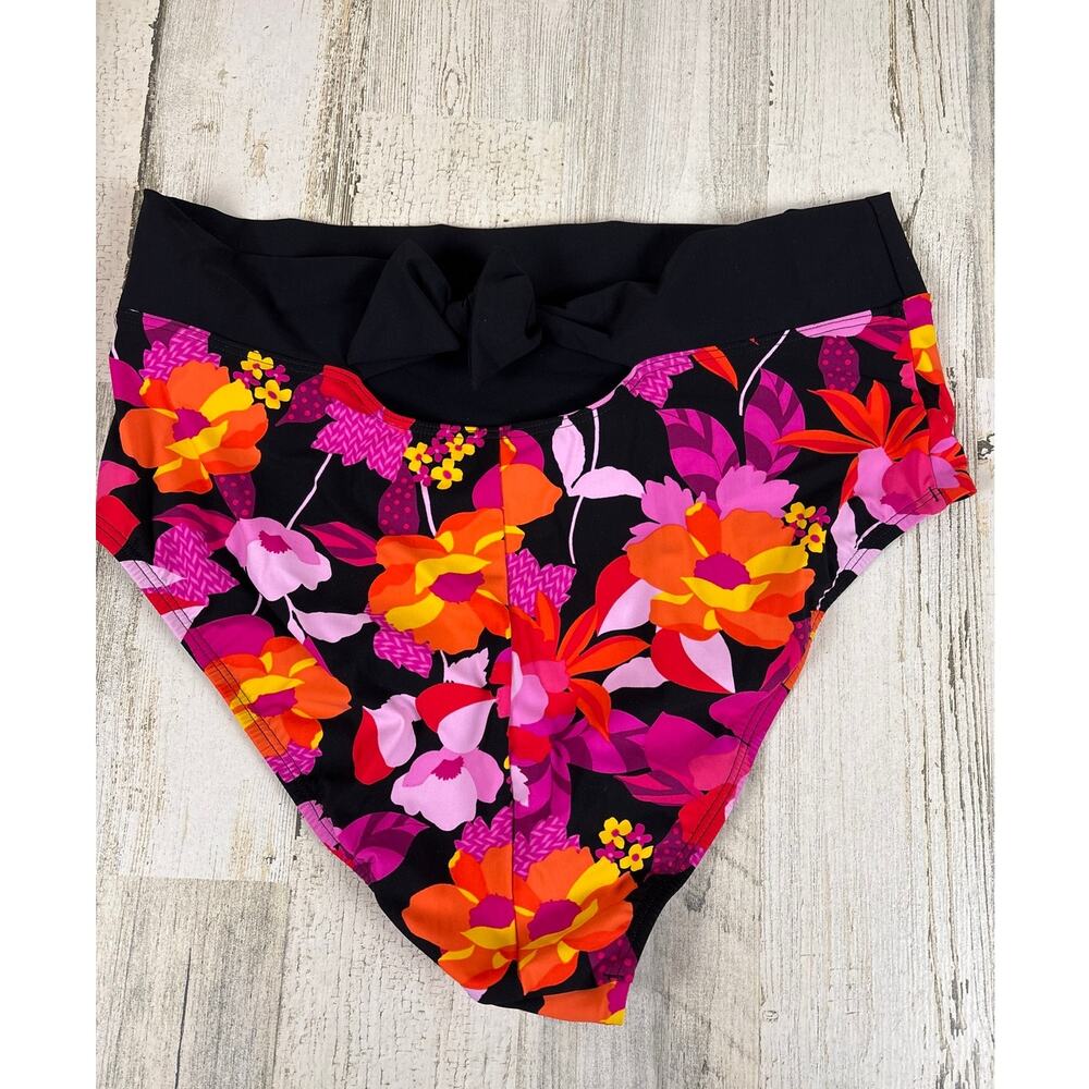 Miraclesuit Womens XL Skinny Dipper Tummy Control Bikini Bottom Floral NEW - Picture 2 of 7